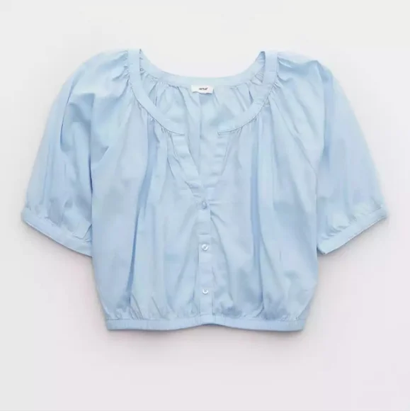 Aerie flowy woven crop top - Picture 2 of 2